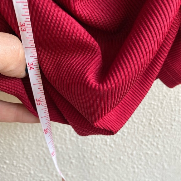 SHEIN SXY Red Long Sleeve Ruched Dress - Picture 3 of 5